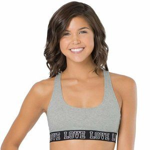 SO NWT Gray Cotton Love Racerback Bralette XS